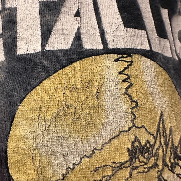 Metallica up cycle Cardigan Tie Dye Open Front one size long sleeve navy blue - Picture 9 of 9